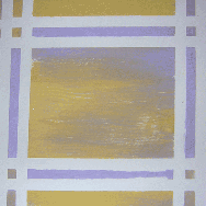 Yellow Painting with White lines